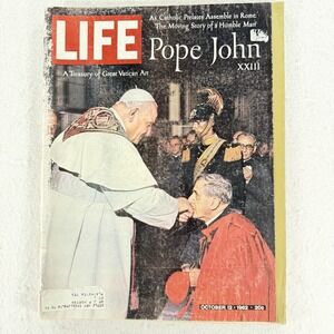 LIFE Magazine, Oct 12, 1962, Pope John Paul XXIII Vatican Issue Vintage